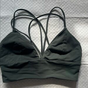 lululemon athletica Olive Green Strappy Sports Bra